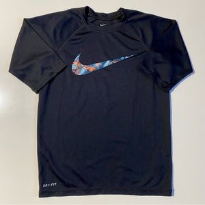 Nike Boys YL Youth Large Rash Guard Shirt - EUC
